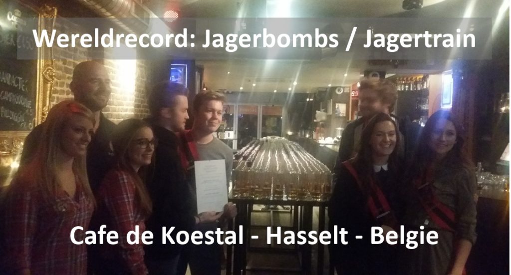 Wereldrecord Jagerbombs / Jagertrain - De Koestal - Hasselt - Belgie